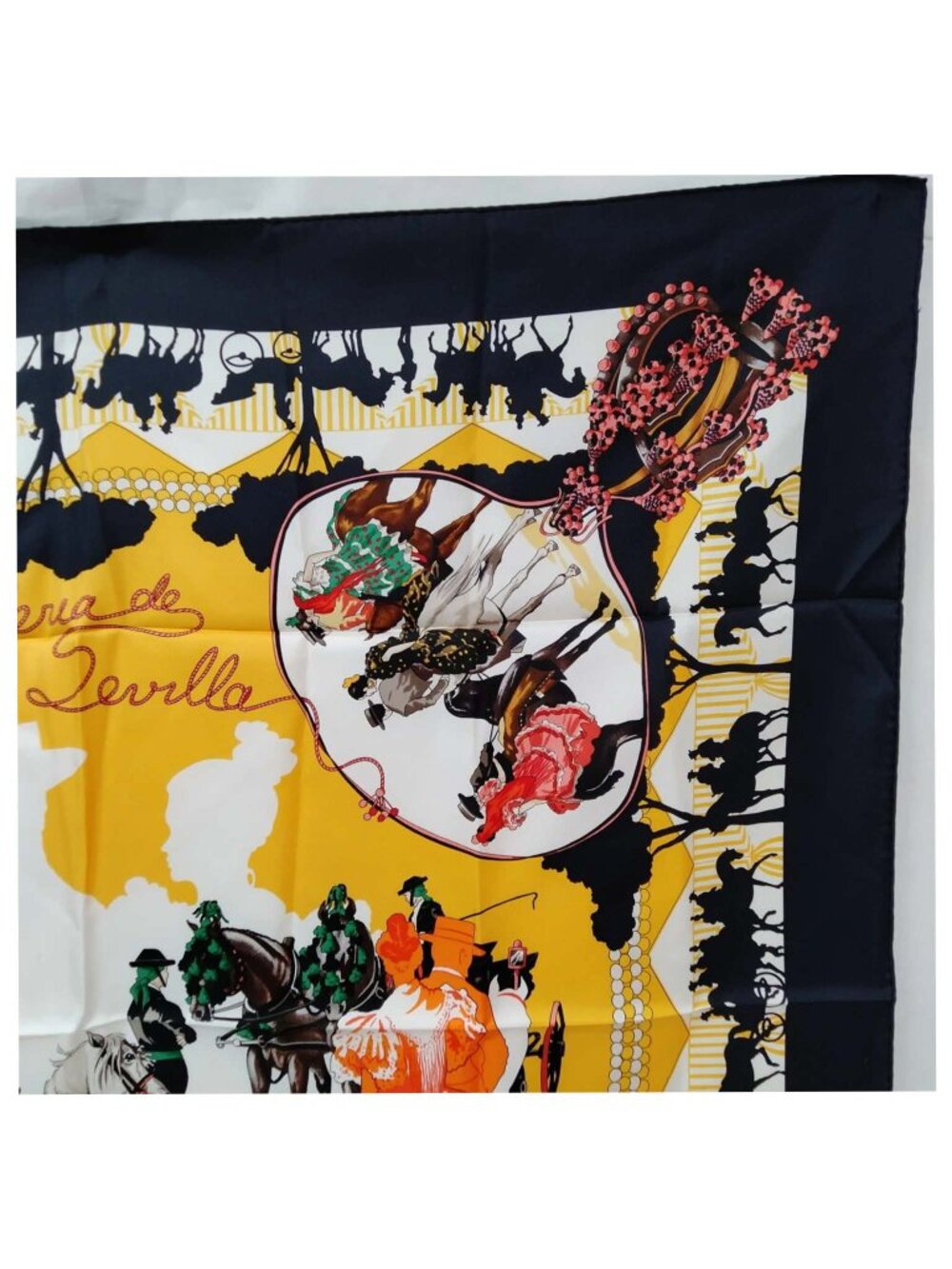 Authentic Hermès Feria de Sevilla Carré 90 Silk Scarf - Picture 6 of 10